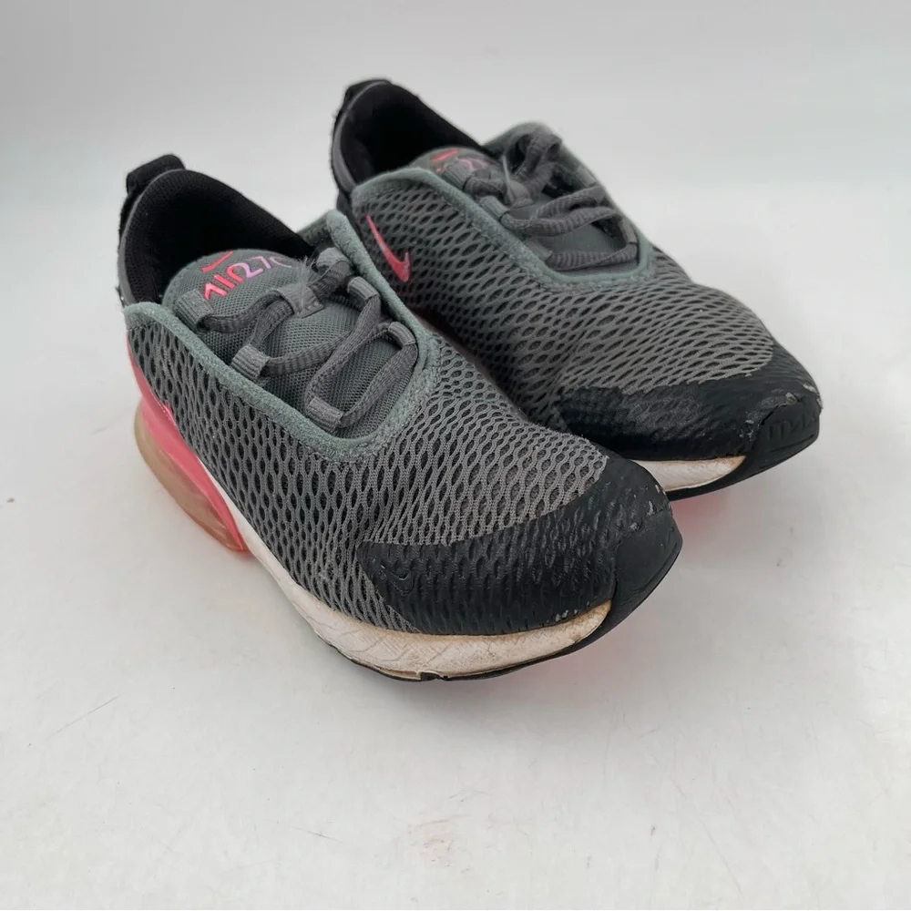 Nike Girl’s Size 11.5C Nike Air Max 270 Smoke Grey Hyper Pink Sneakers Shoes